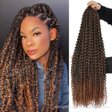 Passion Twist Hair Water Wave African Fashion Synthetic Kinky Crochet Braiding Hair Extension Passion Twist Crochet Hair